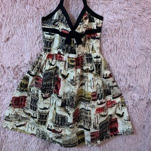 David Meister Venice Print Halter Dress
